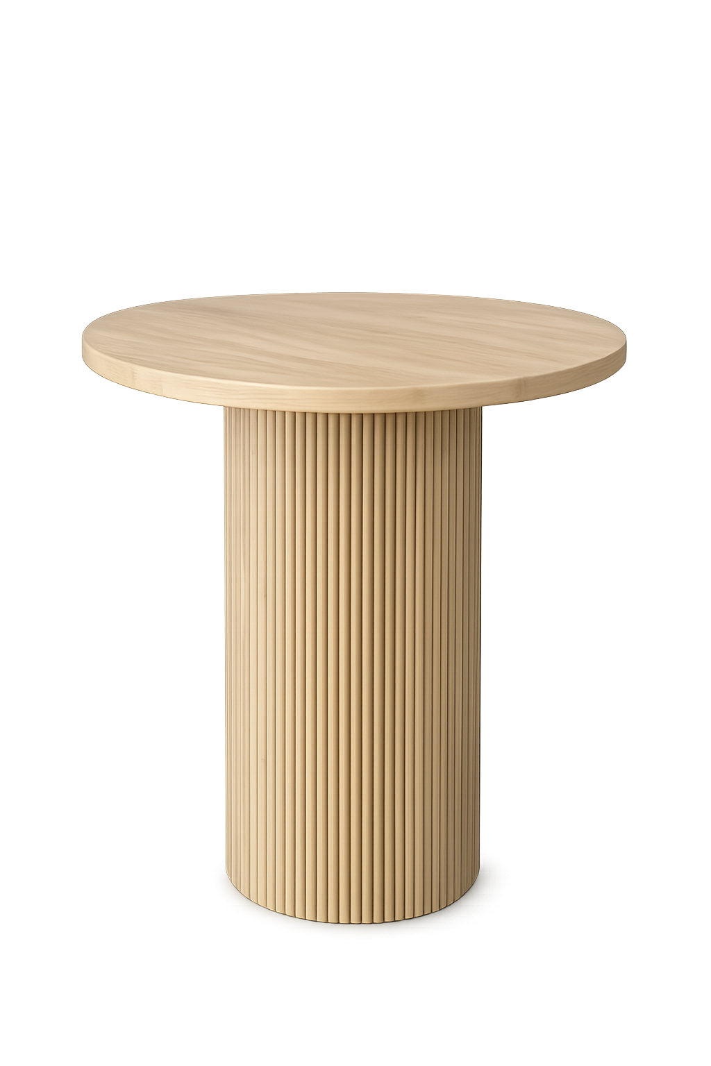 The Newport Fluted Cocktail Table Rental – Natural Wood Bar Height Table | Orange County Huntington Beach Newport Beach
