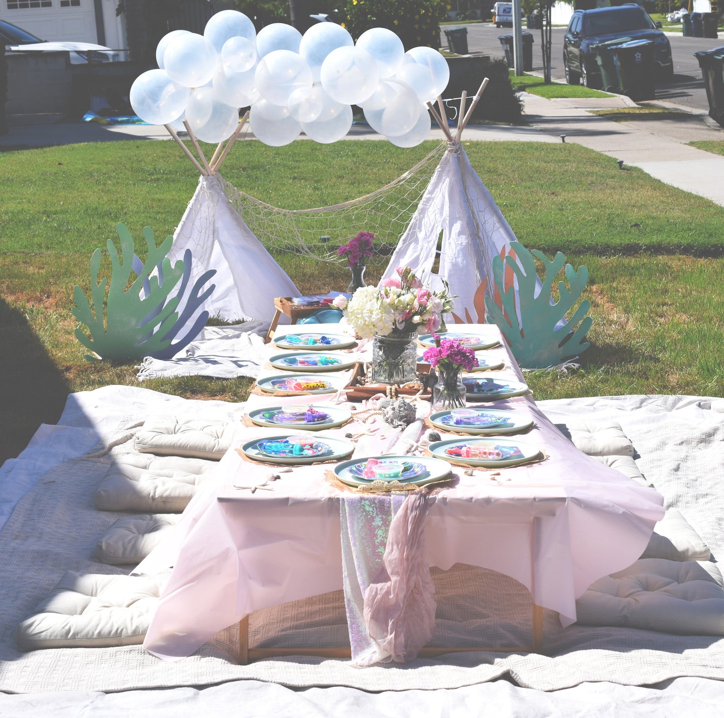 CUSTOM LUXURY KIDS PARTY CRAFT TABLES - ORANGE COUNTY - NEWPORT BEACH - HUNTINGTON BEACH