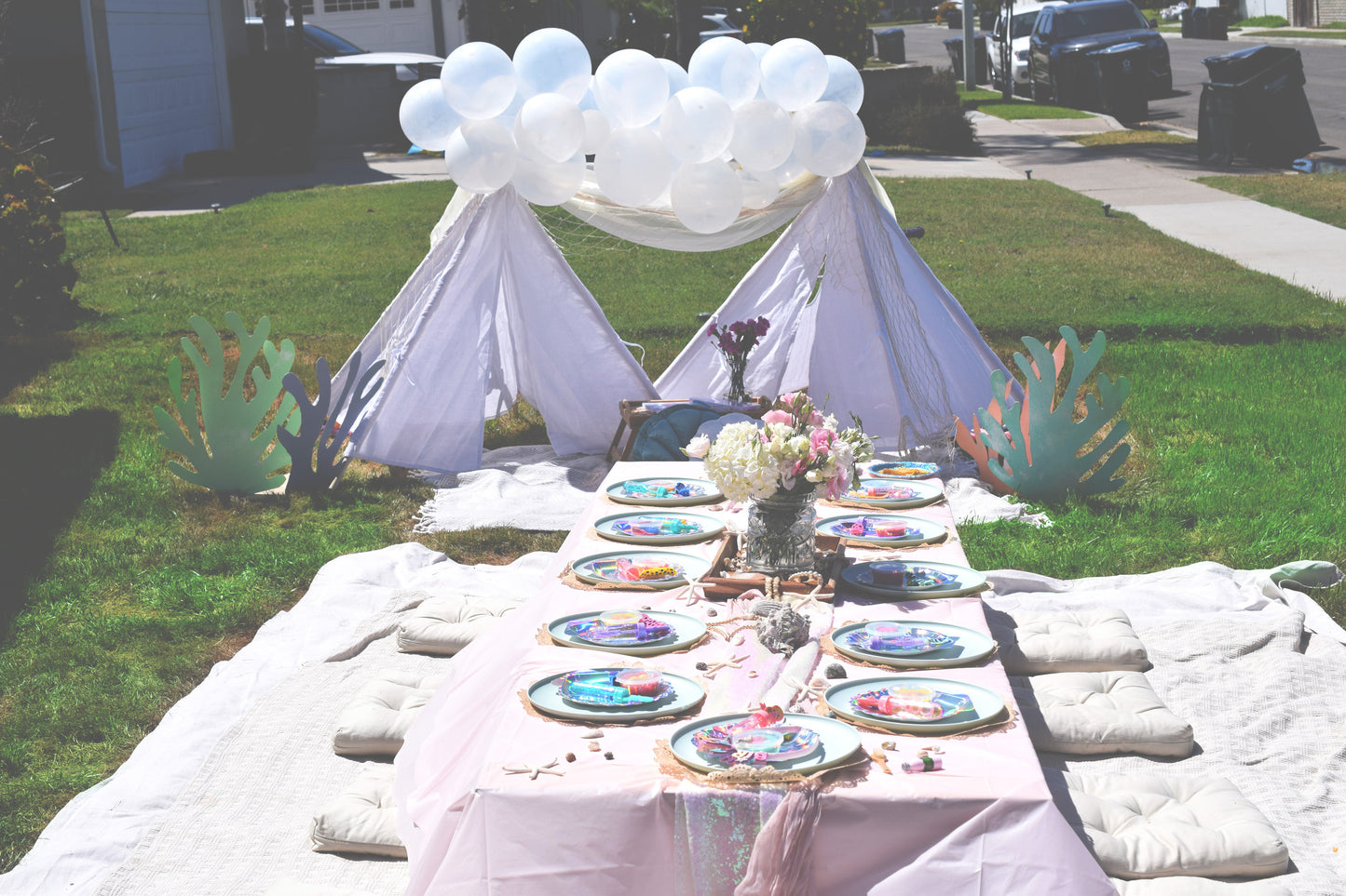 CUSTOM LUXURY KIDS PARTY CRAFT TABLES - ORANGE COUNTY - NEWPORT BEACH - HUNTINGTON BEACH