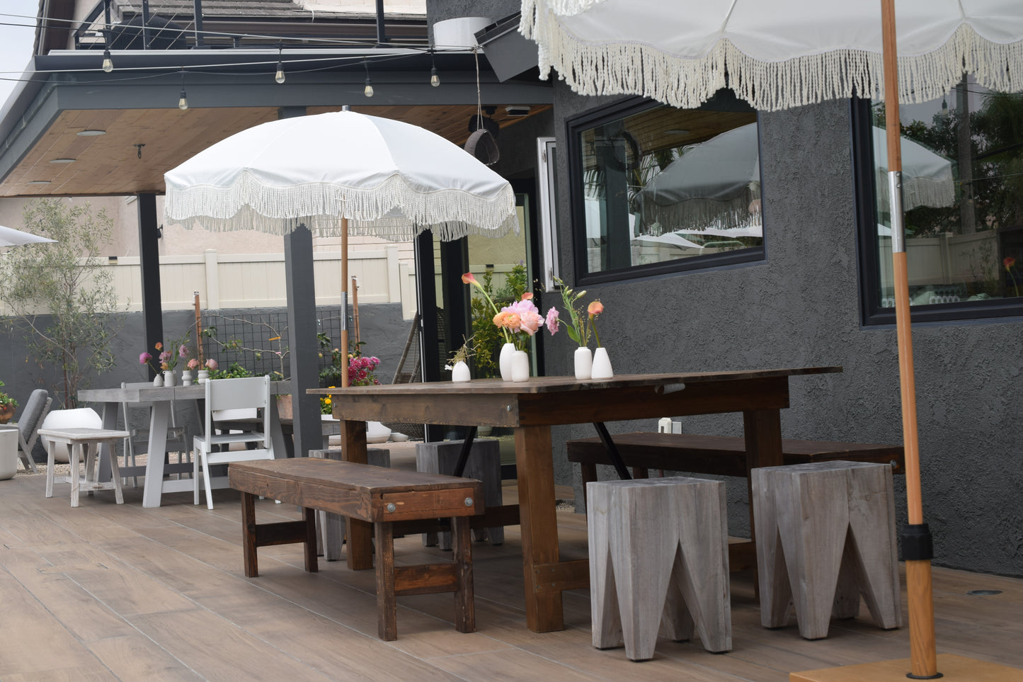 Farm Table Bench Rental - Orange County - Huntington Beach - Newport Beach