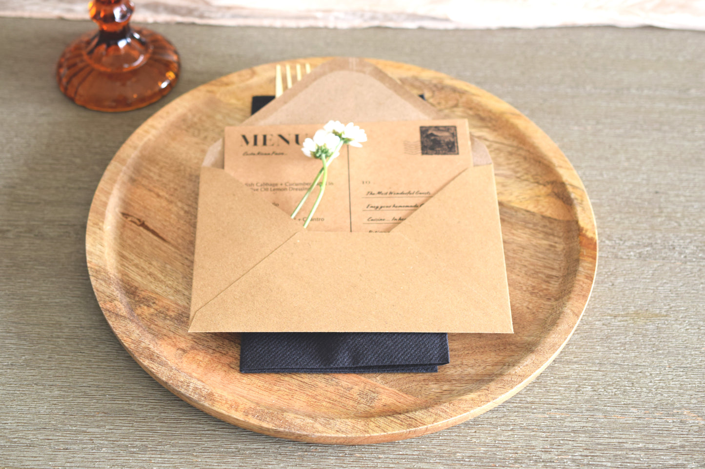 Wood Charger Plate Rental - Orange County - Newport Beach - Huntington Beach