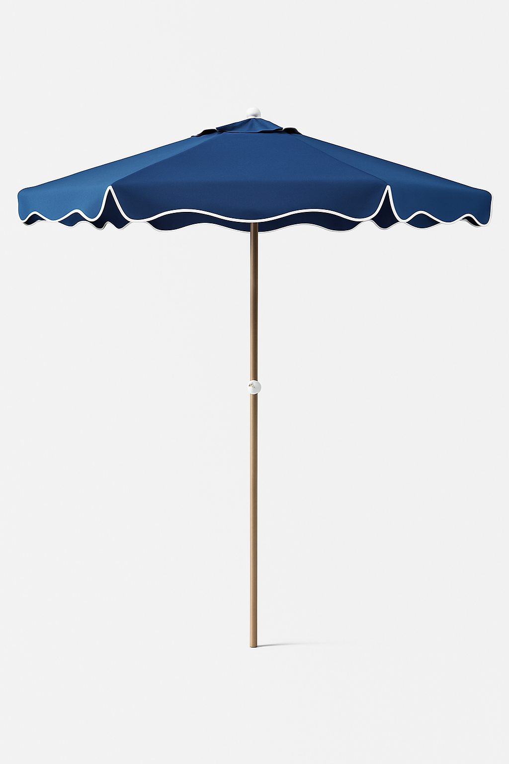 Blue Scalloped Umbrella Rental - Orange County - Huntington Beach - Newport Beach