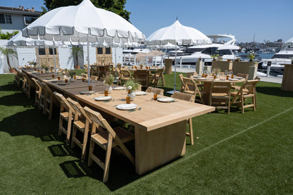 The Newport Coastal Dining Table Rental – Natural Wood Dining Table | Orange County Huntington Beach Newport Beach