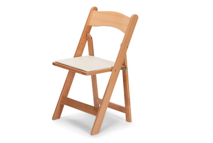 Natural Wood Folding Chair Rental - Orange County - Newport Beach
