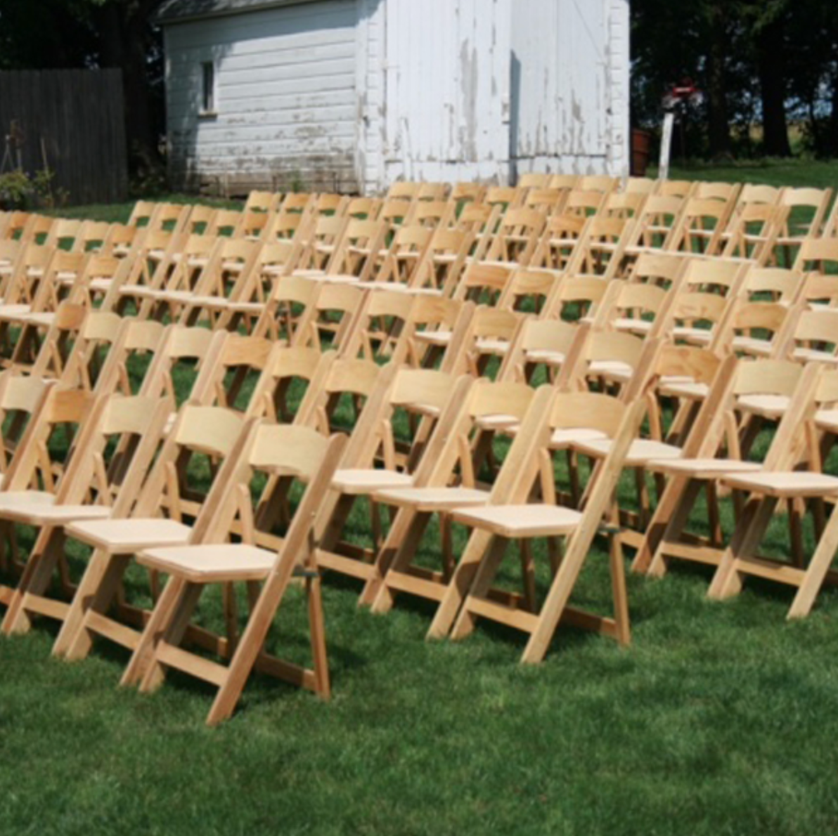 Natural Wood Folding Chair Rental - Orange County - Newport Beach